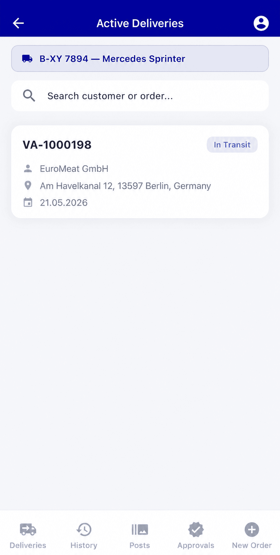StackOps mobile — deliveries